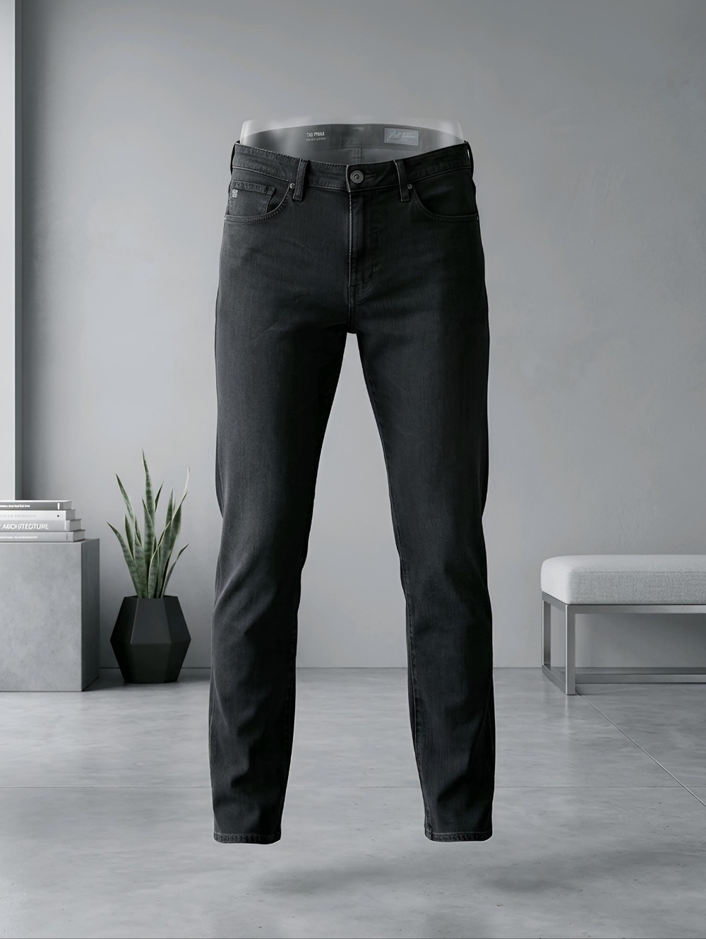 ag Jeans Farrah Skinny High-Rise Black Denim Size 28 R Regular Cotton And Modal